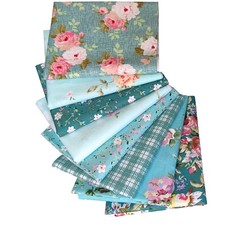 Misscrafts 8pcs Cotton Craft Fabric Bundle 18 inches x 22 inches, Green Rose