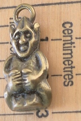 Vintage Original Polperro Pisky Glücksbringer/Anhänger. Sehr guter Zustand Miniatur 