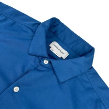 Ministry of Supply Men's Slim Fit L/S Performance Button Shirt Blue • Large