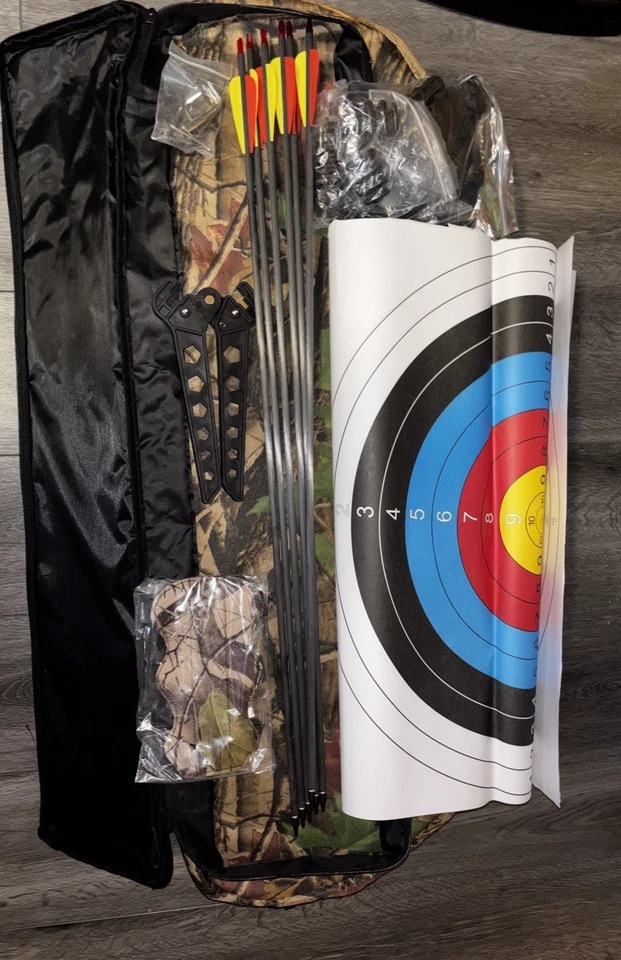 XGear Outdoor Compound Bow 30-55lbs, Right Handed, Camo with Accessories and Bag - Image 4 of 4