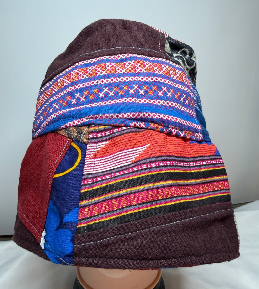 Boho Patchwork Bucket Hat Reversible - image 5