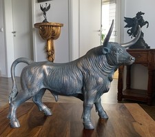 Figur Stier 33x45 cm Skulptur Dekofigur Bull Deko Tierfigur Polystein Statue 3kg