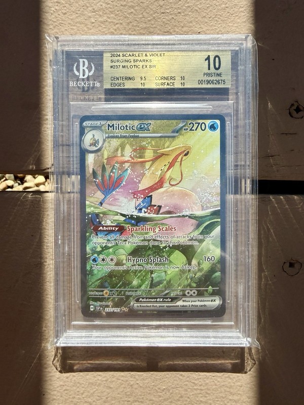 BGS 10 Pristine 2024 Scarlet & Violet Surging Sparks #237 Milotic ex SIR