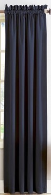 Sun Zero 54x84'' Room Darkening Seymour Rod Pocket Curtain Panel Navy*#