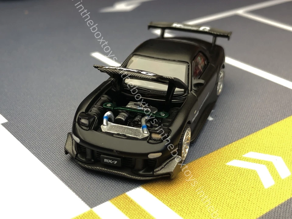 1/64 Poprace Mazda Rx7 Re-AMEMIYA Diecast Model Car Collection Edición Limitada Foto 2 de 4
