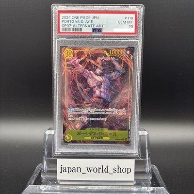 PSA 10 Portgas D Ace OP07-119 SEC Parallel Alt Art One Piece Card