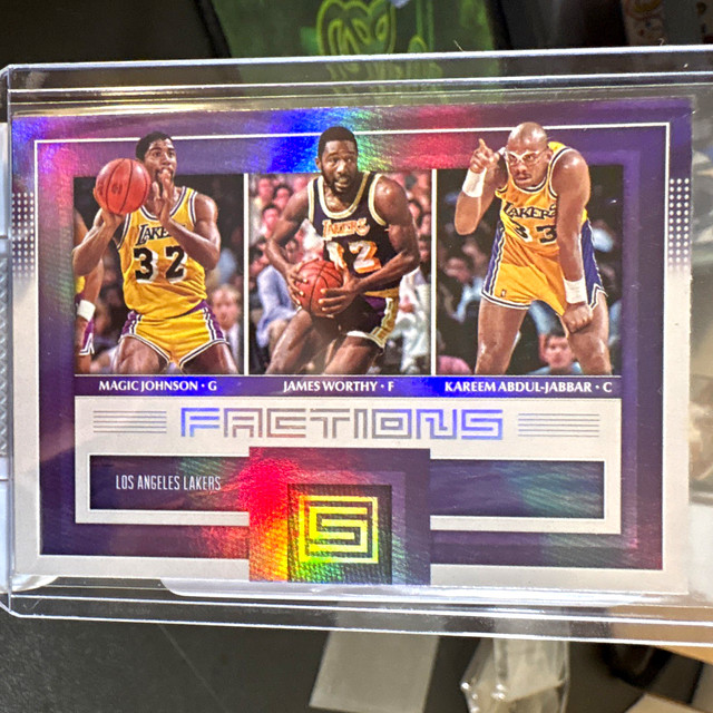 Panini 2017-18 Status Factions Insert #25 Magic Johnson Abdul-Jabbar Worthy