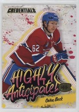 2023-24 Upper Deck Credentials Highly Anticipated Owen Beck #HA-40 1o22