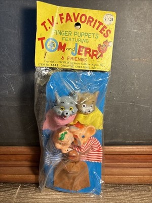 Vintage Mattel Tom & Jerry Finger Puppet TV Favorites 5642 Japan