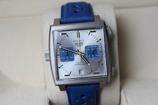 Tag Heuer Titanium Monaco Racing Blue Chronograph CAW218C.FC6548 BOX PAPERS! WOW 4