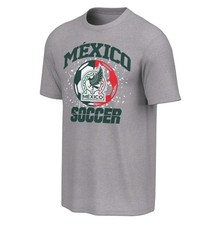 Mexico National Team Men's FIFA WC 2026 Gray Soccer Ball Tee T-Shirt Large