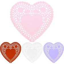 Heart Shaped Paper Doilies - Heart Doilies Lace Paper,100 Pcs Paper 10inch