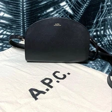 A.P.C. Woman Demi-Lune Mini Half Moon Bag Saffiano Limited Edition Style Refined