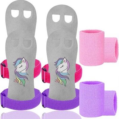Gymnastics Grips for Girls  2 Pairs of Palm Protection with Wrist Support