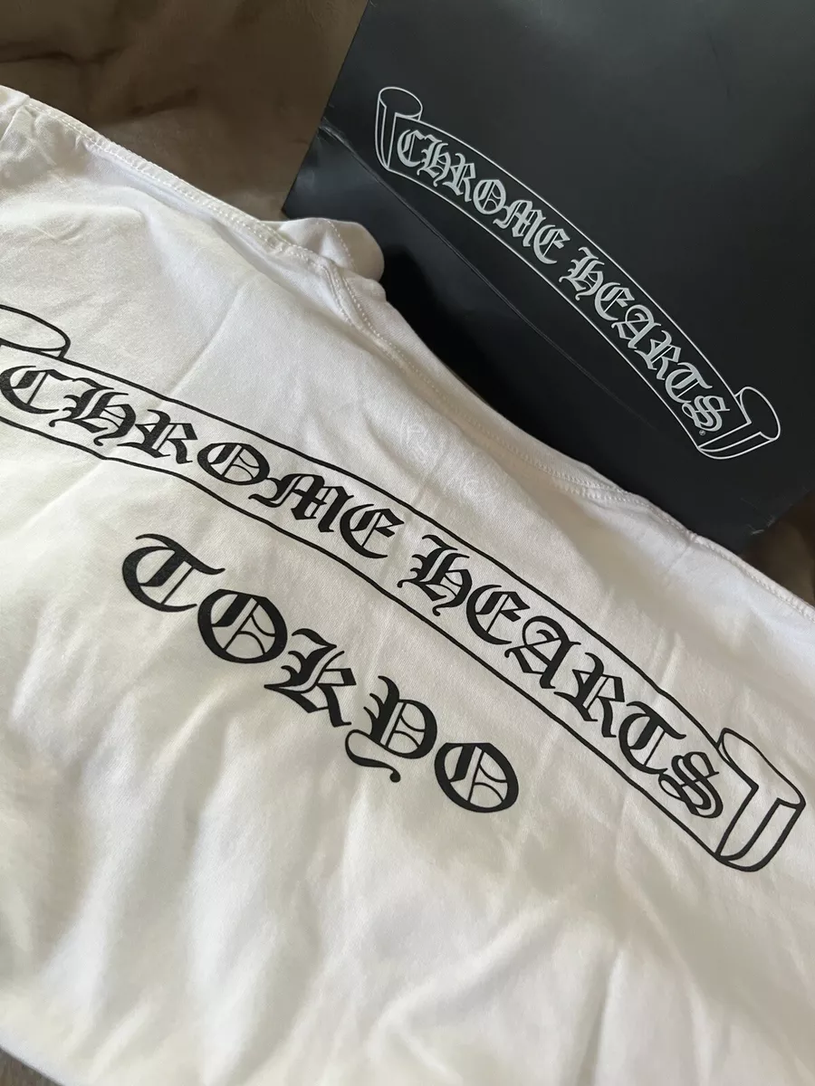 New DS Chrome Hearts Tokyo Limited Scrol Logo T-Shirt tee L white