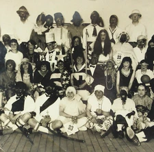 Ocean Liner RMS Orcades Orient Line Photo Passenger Costumes Halloween? 1930s