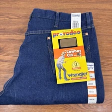 Wrangler Mens Pro Rodeo Competition Cowboy Cut Jeans 40 X 30 Blue - Original Fit
