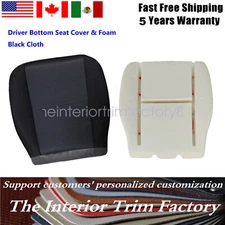 For 2007-2014 Chevy Silverado GMC Sierra Driver Bottom Seat Cover + Foam Cushion