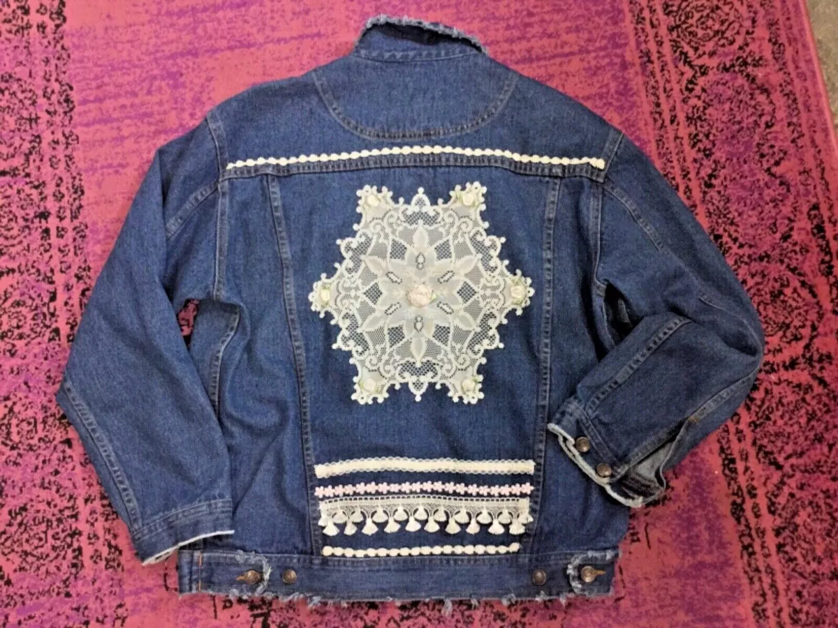 Diy distressed deals jean jacket