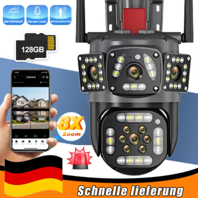 12MP 6K WiFi IP Kamera Außenbereich CCTV PTZ 8x Zoom Auto Tracking Überwachungs