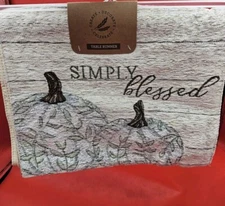 13 X 72 SIMPLY BLESSED  Table Runner fall  Theme Thanksgiving Family Christmas 