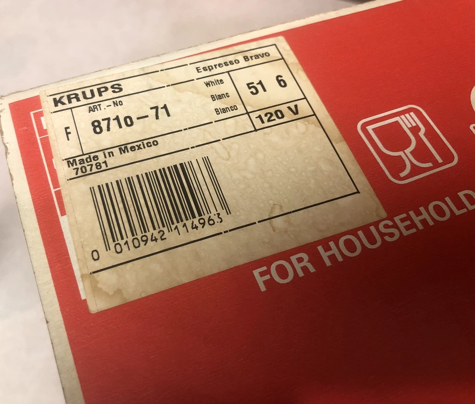 Krups Expresso Bravo Modelo 871 Blanco. Nuevo con caja Foto 2 de 4