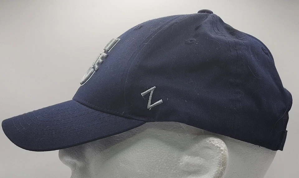 Utah State Aggies Navy Blue Strapback  Zephyr Cap Hat NCAA - Image 3 of 4