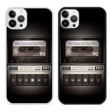 Personalised Name Retro Cassette Tape Recorder Phone Case Cover for iPhone Gift