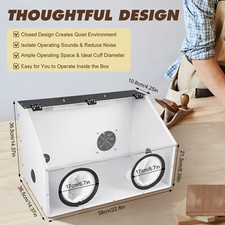 Dust box Enclosed Electric Grinding Table Polisher Dust Box Acrylic Cover 4mm