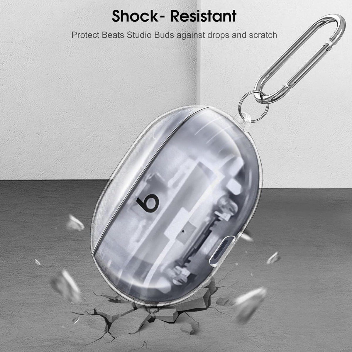 Clear Case for New Beats Studio Buds + 2023 Shockproof Clear Case for New Beats Studio Buds + 2023 Shockproof