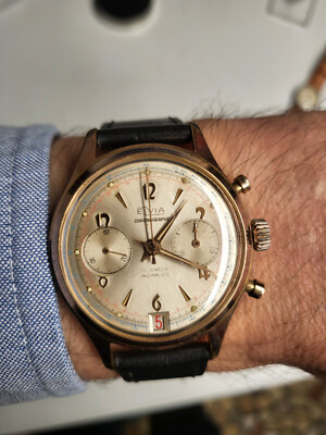 ELVIA Landeron 189 Vintage Chrono überholt (Rechnung)