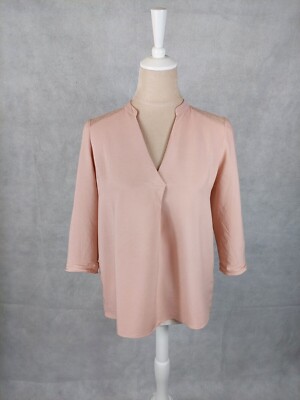 Bluse Vero Moda Gr. 36 S nude apricot Blusenshirt elegant Spitze basic Tunika