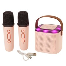 Portable Bluetooth Karaoke Machine for Kids Speaker w/ Microphones for Parties