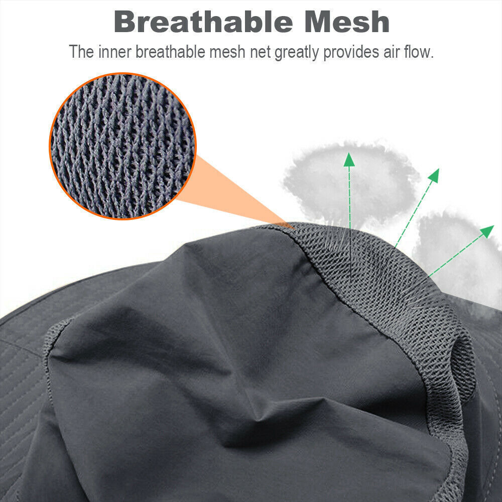 Sun Hat for Men Women Waterproof Wide Brim Bucket Cap for Fishing Hiking Safari