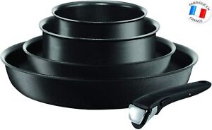 Tefal Ingenio Non-Stick Induction Performance Pan Set, 5 Pieces, Black | eBay