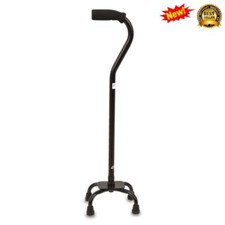 Quad Cane Adjustable Height Small Base Lightweight Non-Slip Walking Aid Seniors