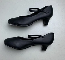Theatricals Black Leather Sole Tap Shoes Women’s Size 10.5 Dance Shoes Heels