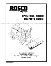 Rosco LeeBoy Challenger 3 Broom Operations Service Parts Repair Manual