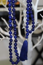 GENUINE LAPIS LAZULI JAPA MALA ROSARY 108 BEADS PRAYER BEADS MEDITATION YOGA 8mm