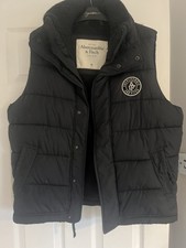 Abercrombie & Fitch Men’s Blue Padded And Fleeced Lined Bodywarmer Size Xl
