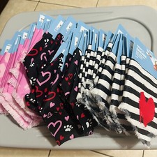 Dog Bandana M L Stripes Hearts Slip On Over the Collar Huge Lot Rescue Set 38