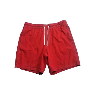 GAP Swim Trunks Men's Size Large Red Lined Stretch Pool Shorts
