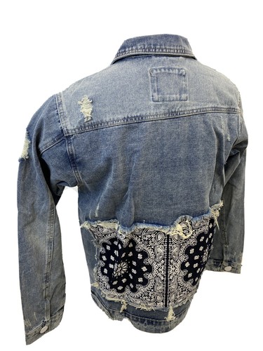 MENS VICTORIOUS DENIM Jacket BANDANA 