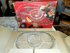 Mikasa Snowflake Chip Dip Plate + Bowl Germany Neu in OVP! Walther Glas Siebenstern Col