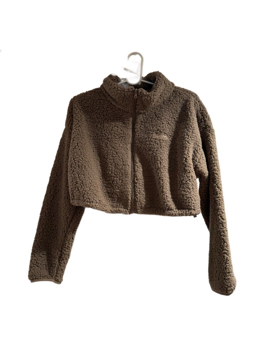 Crop Jacket Teddy Bear Cropped Hoodie Skims Size Large Teddy Crop