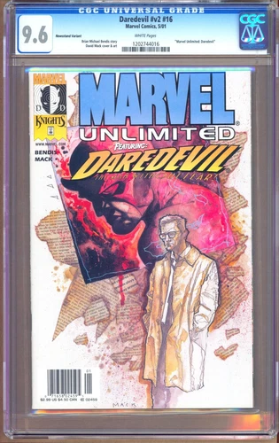 Daredevil #v2 #16 (2001) CGC 9.6  White Pages  Bendis - Mack  "NEWSSTAND"