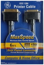 Gold Series GE HO-97852 6' IEEE-1284 Printer Cable - NIP