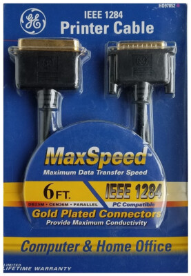 Gold Series GE HO-97852 6' IEEE-1284 Printer Cable - NIP