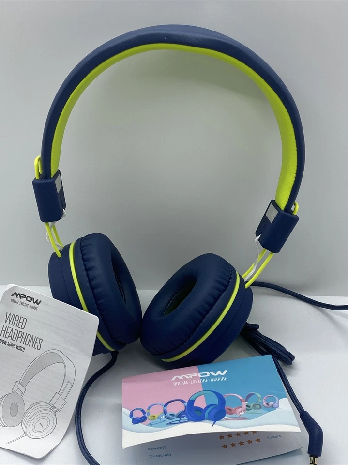MPOW Kids Boys Over-Ear Wired Headphones Headset Foldable Safe Noise Canceling - Image 2 of 3