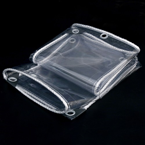 Waterproof Clear Tarp With Grommets Heavy Duty PVC Patio Vinyl Tarpaulin Cover - Picture 120 of 156